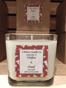 Fireplace & Flannel - Soy Wax Candle 12 ounce jars