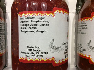 gator jam ginger apple tangerine orange raspberry jam ingredients