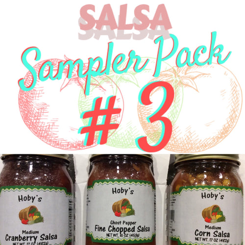 Salsa 3-Pack #3-Cranberry Salsa, Ghost Pepper Salsa, Corn Salsa