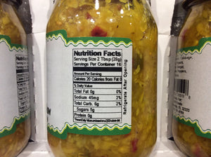 all natural mild chow chow nutritional information
