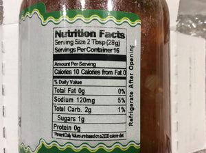 mild chunky salsa nutritional information