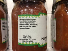 Load image into Gallery viewer, four pepper salsa ingredients