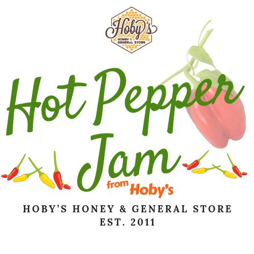 all natural hot pepper jam graphic