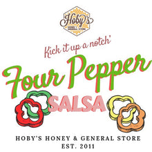 Load image into Gallery viewer, four pepper salsa 3 pack with graphic