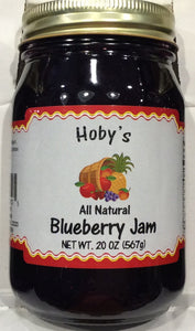 all natural blueberry jam front view
