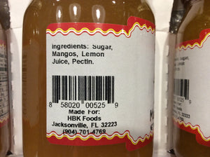 all natural mango jam ingredients