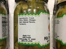 Load image into Gallery viewer, all natural mild pickled okra ingredients