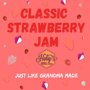 all natural strawberry jam graphic