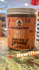 Sweet Maple Honey Cream Spread - 8oz Bear Hug Honey Company