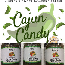 Load image into Gallery viewer, cajun candy jalapeno relish 3 pack with graphic