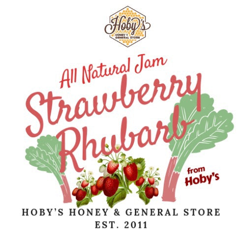 Strawberry Rhubarb Jam: Single Jar :- (All Natural)(20 oz. Jar)