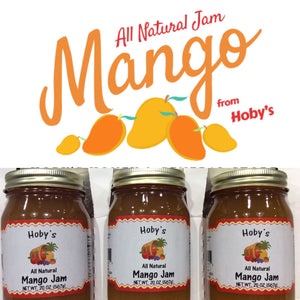 all natural mango jam 3 pack with graphic