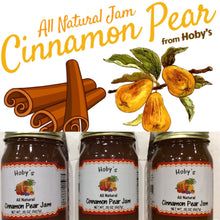 Load image into Gallery viewer, all natural cinnamon pear jam 3 pack with graphic