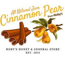Load image into Gallery viewer, all natural cinnamon pear jam graphic