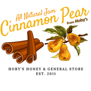 all natural cinnamon pear jam graphic