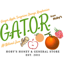 Load image into Gallery viewer, gator jam ginger apple tangerine orange raspberry jam 3 pack with graphic