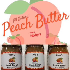 all natural peach butter 3 pack gift box with graphic