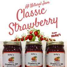 Load image into Gallery viewer, all natural strawberry jam 3 pack with graphic