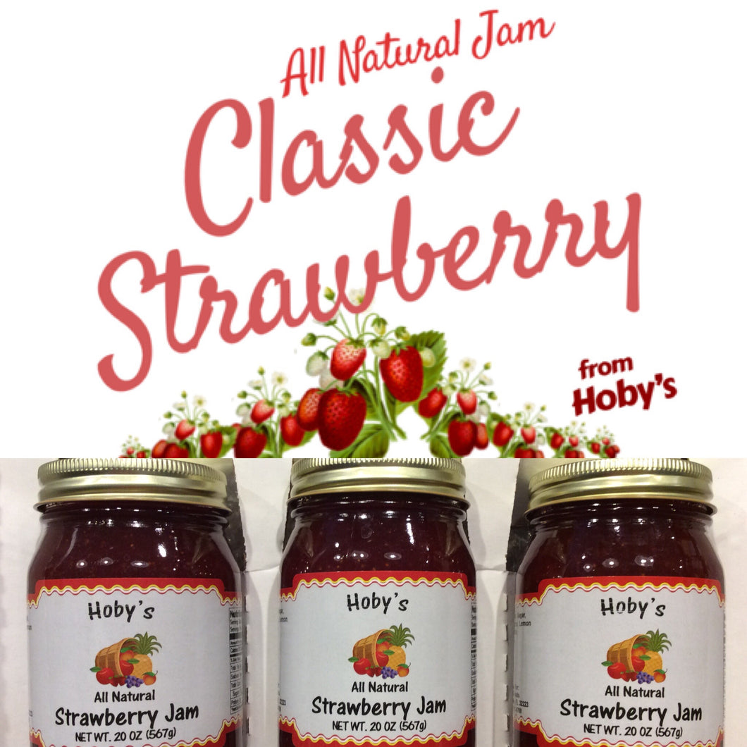 all natural strawberry jam 3 pack with graphic